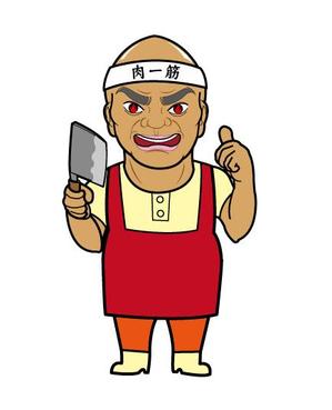 株式会社イーネットビズ (e-nets)さんの「濃い」おじさんの精肉販売店のキャラクターデザインへの提案