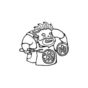 逆旅 (eardo0911)さんの「濃い」おじさんの精肉販売店のキャラクターデザインへの提案