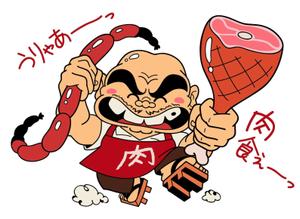 BlackPenguin (BlackPenguin)さんの「濃い」おじさんの精肉販売店のキャラクターデザインへの提案