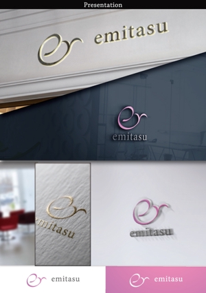 hayate_design (hayate_desgn)さんの美容・リラクサロン運営会社「EMITASU（エミタス）」のロゴへの提案