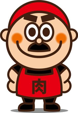 nougo (noguo3)さんの「濃い」おじさんの精肉販売店のキャラクターデザインへの提案