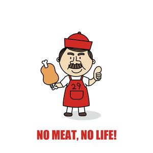 nico design room (momoshi)さんの「濃い」おじさんの精肉販売店のキャラクターデザインへの提案