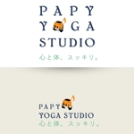 ねこやまさん ()さんのヨガスタジオ「パピーヨガスタジオ」のロゴへの提案
