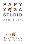 ねこやまさん ()さんのヨガスタジオ「パピーヨガスタジオ」のロゴへの提案