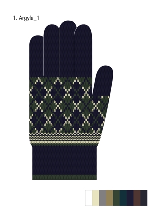 Moon Studio (piroko21)さんの来季冬向け　ニット手袋の柄デザイン募集への提案