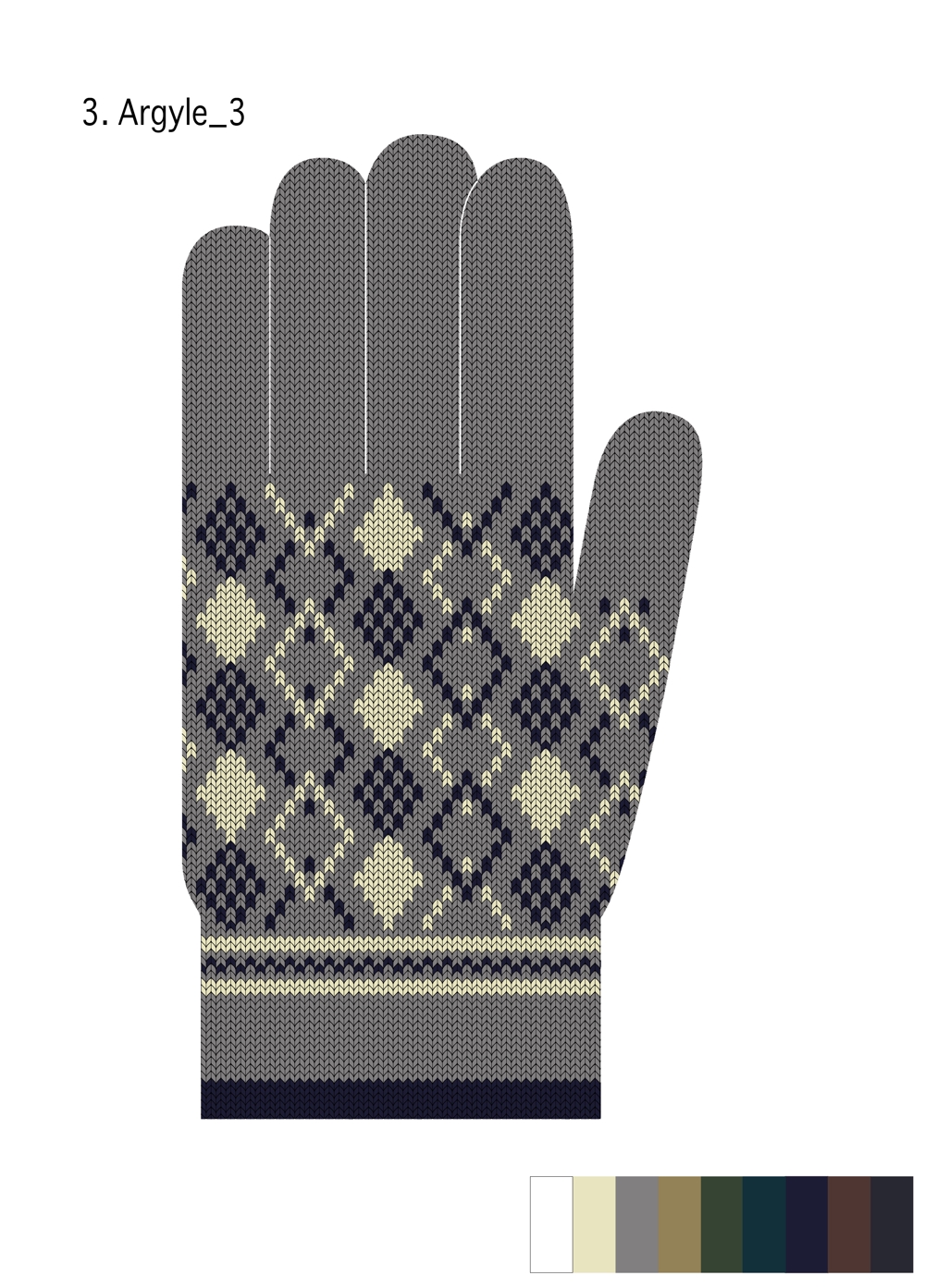 来季冬向け　ニット手袋の柄デザイン募集