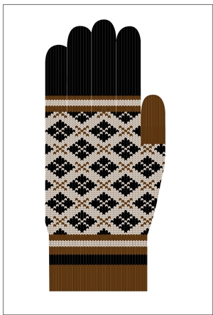 bonneデザイン (bonne0920)さんの来季冬向け　ニット手袋の柄デザイン募集への提案