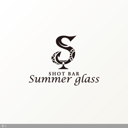 flamingo007 (flamingo007)さんのショットバー「Summer glass」のロゴ作成依頼への提案