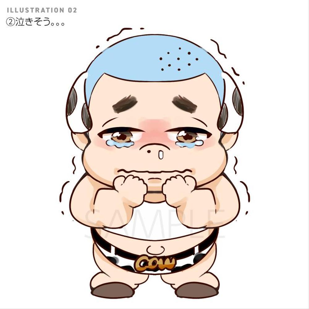 添付のキャラクターを使って、表情や動きのパターンを作ってくださいm(_ _)m