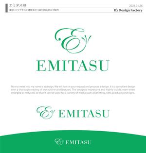 K'z Design Factory (kzdesign)さんの美容・リラクサロン運営会社「EMITASU（エミタス）」のロゴへの提案