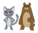 MAROJIB (MAROJIB)さんのシンプルで可愛い２足歩行の猫とクマのキャラクターデザインへの提案