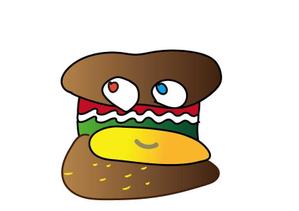 スガデザイン ()さんのハンバーガーショップのアメリカンポップなキャラクターのイラストへの提案