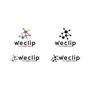 BUTTER GRAPHICS (tsukasa110)さんの子どもと地域の大人をつなぐ教育(共育)プラットフォームを提供する「weclip」のロゴへの提案