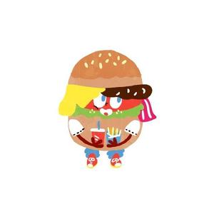 サタケシンイチロウ (sswagyu627)さんのハンバーガーショップのアメリカンポップなキャラクターのイラストへの提案
