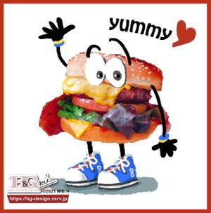 BrandingDesign M.C (MINO)さんのハンバーガーショップのアメリカンポップなキャラクターのイラストへの提案