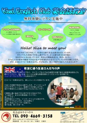 ウエノ (abcdefgook)さんの個人英会話教室 Kiwi English Club のチラシへの提案