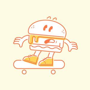3and3 (3and3)さんのハンバーガーショップのアメリカンポップなキャラクターのイラストへの提案