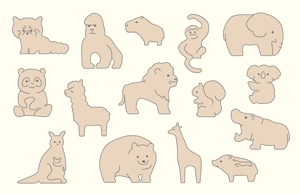 ARCH design (serierise)さんの木のおもちゃ店　動物イラスト(15種類)のデザインへの提案