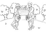 桐谷とうしろう (fmb050521)さんの桜祭りの御神輿を担いだ人物イラストへの提案