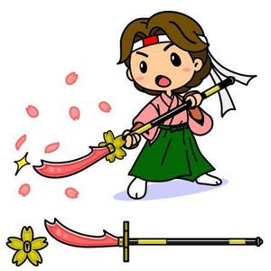 ヤンロン (yanron)さんのなぎなたデザインの依頼（構えているポーズ絵込み）への提案