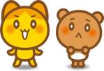 nougo (noguo3)さんのシンプルで可愛い２足歩行の猫とクマのキャラクターデザインへの提案