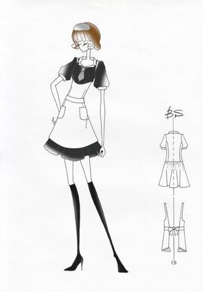 さんの秋葉原メイド喫茶用　メイド服デザインへの提案