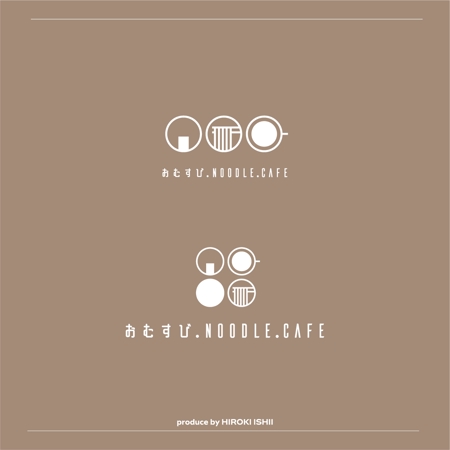 カフェのようなオシャレラーメン屋 おむすびnoodlecafe のロゴの依頼 外注 ロゴ作成 デザインの仕事 副業 クラウドソーシング ランサーズ Id