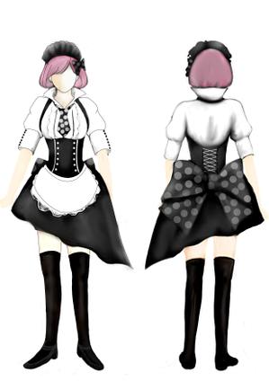 桜雨　琳 (rink-)さんの秋葉原メイド喫茶用　メイド服デザインへの提案