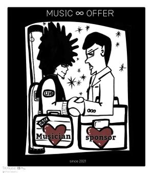 オフィス・タカヒロ (office_takahiro)さんの音楽家が仕事を探すサイト　MUSIC∞OFFER　のロゴへの提案