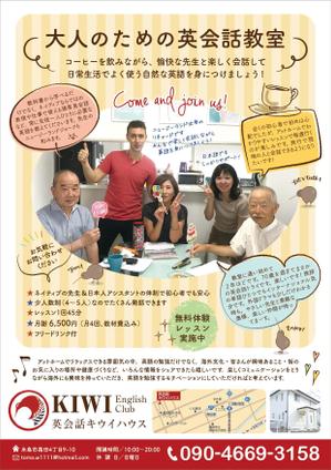 ごきげん堂 (gokigen-do)さんの個人英会話教室 Kiwi English Club のチラシへの提案