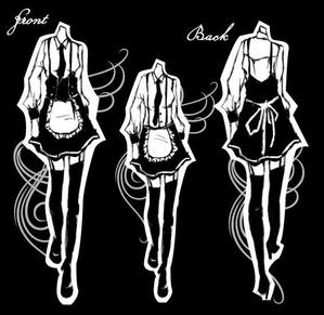 shironecoさんの秋葉原メイド喫茶用　メイド服デザインへの提案