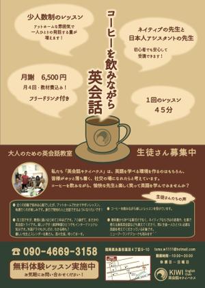 渡辺エリ (watanabeeri)さんの個人英会話教室 Kiwi English Club のチラシへの提案