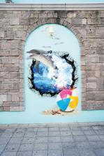 Rhien Kraft (osamu_u)さんの壁面展示用のトリックアート原画デザインへの提案