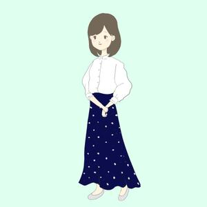 キユデザイン (kiyusuke)さんの東京都府中市の地域情報ブログ執筆者（女性）のキャラクターデザインへの提案