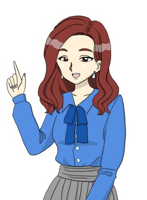 燁羅(あきら) (Akira215)さんの東京都港区の地域情報ブログ執筆者（女性）のキャラクターデザインへの提案
