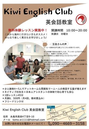 ウサ (Usa9677)さんの個人英会話教室 Kiwi English Club のチラシへの提案