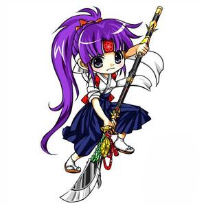 さんのなぎなたデザインの依頼（構えているポーズ絵込み）への提案