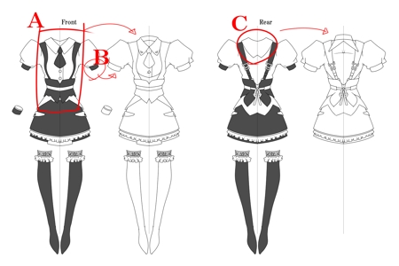 8jo Kawaさんの事例 実績 提案 秋葉原メイド喫茶用 メイド服デザイン はじめまして 8jo クラウドソーシング ランサーズ