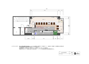 中道英一 (FREEDOM102)さんの新規オープンするコンセプトカフェの内装プラン（平面図）への提案