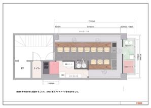 SaGAS (studio_otto)さんの新規オープンするコンセプトカフェの内装プラン（平面図）への提案