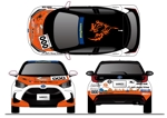 design_studio_be (design_studio_be)さんのヤリスカップ（Race)　カップカーの車両カラーリングへの提案