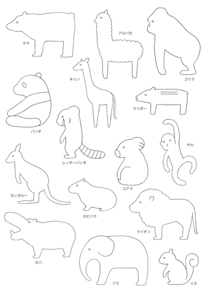 mickey (Abmickey)さんの木のおもちゃ店　動物イラスト(15種類)のデザインへの提案