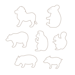 saho (saho)さんの木のおもちゃ店　動物イラスト(15種類)のデザインへの提案