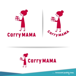 Innocent public tree (nekosu)さんのママが働く運送会社　社名「Carry MAMA」のロゴへの提案
