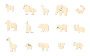Keiko.K (keikokpatternanddesign)さんの木のおもちゃ店　動物イラスト(15種類)のデザインへの提案