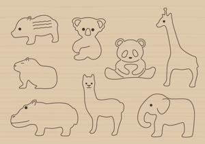 suzume29 (suzume29)さんの木のおもちゃ店　動物イラスト(15種類)のデザインへの提案