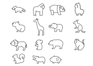 桐谷とうしろう (fmb050521)さんの木のおもちゃ店　動物イラスト(15種類)のデザインへの提案