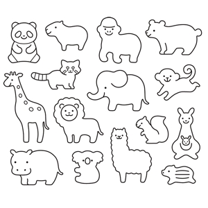 aya (aya_oc)さんの木のおもちゃ店　動物イラスト(15種類)のデザインへの提案