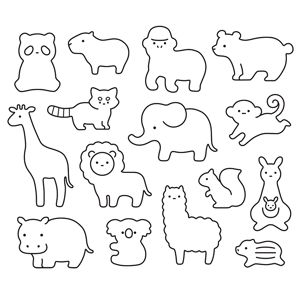 aya (aya_oc)さんの木のおもちゃ店　動物イラスト(15種類)のデザインへの提案
