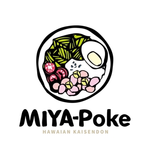 IROHA-designさんの道の駅の新店舗「MIYA-Poke」のロゴへの提案